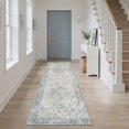 thumbnail image 5 of GENIMO 5'x7' Soft Persian Diamond Area Rug for Living Room, Machine Washable Non Slip Low Pile Rug for Bedroom Dining Room, Dusty Blue, 5 of 7