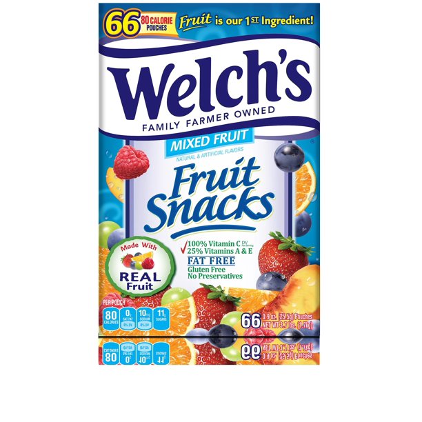 Welch's Mixed Fruit Snacks 80 Calorie Pouches PIM69866