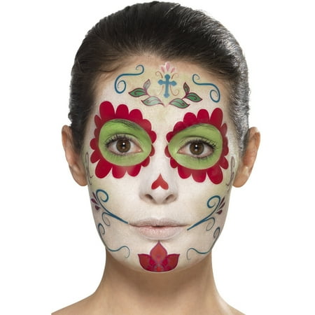 Day Of The Dead Sweetheart Make-Up Kit With Transfers Costume Accessory
