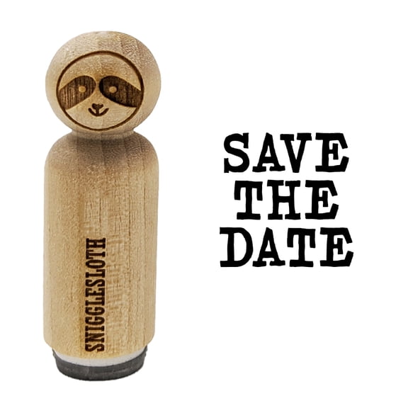Save the Date Rubber Stamp for Scrapbooking Crafting Stamping - Mini 1/2 Inch