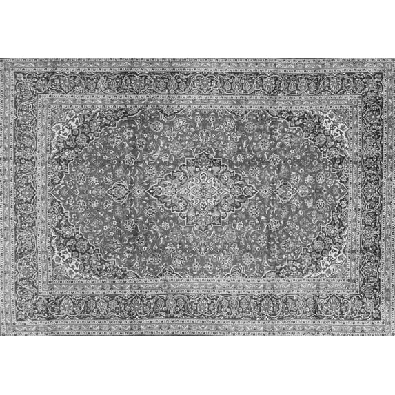Ahgly Company Indoor Rectangle Medallion Gray Traditional Area Rugs, 7' x 10'