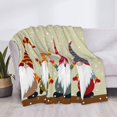 thumbnail image 3 of Yiaed Christmas Card With Gnomes Print Blanket Throw Blanket Soft Cozy Flannel Blanket for Home Bed Sofa Couch Chair-50"x40", 3 of 6