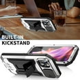 thumbnail image 7 of Allytech Rugged Case for iPhone 15 Plus with Screen Protector & Camera Lens Sliding Cover, Anti-Drop Shockproof Dustproof Hidden Kickstand Heavy Duty Triple-Layer Protection Shell, Silver, 7 of 7