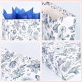 thumbnail image 3 of 10 x 14 x 5 inch Flower Butterfly Gift Bags with Tissue Paper Reusable Paper Bags with Handles Goodie Party Favor Present Wrap Box for Birthday Wedding Anniversary Grocery Shopping Supplies, 3 of 4