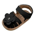 thumbnail image 3 of Zanarzt Dress Sandals Baby Girl Boy Sandals Comfort Summer Outdoor Casual Beach Shoes with Flower Anti Slip Rubber Sole Toddler First Walking Shoes Black,US 5, 3 of 5
