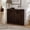 Dark Walnut, variant on Oufan Fluted Design Storage Cabinet, Wood Buffet Cabinet with 2 Doors & Shelf, Narrow Side Cabinet, Freestanding Cupboard for Kitchen, Living Room