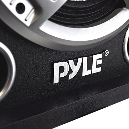 New Pyle PSUFM837BT Pair of 800W 8" Bluetooth Speakers USB/AUX FM Flashing Light 