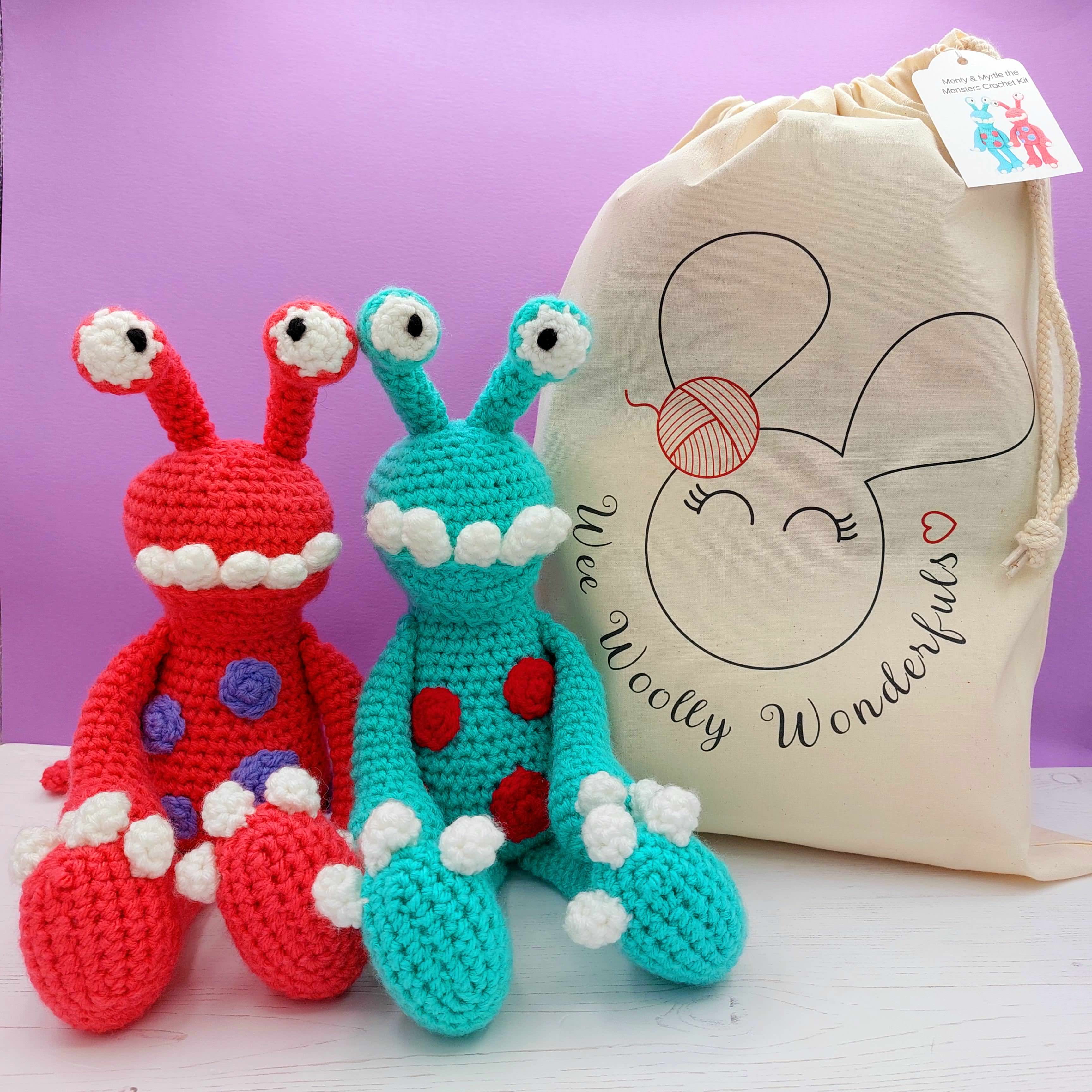 Crochet Kit - Monty & Myrtle the Monsters