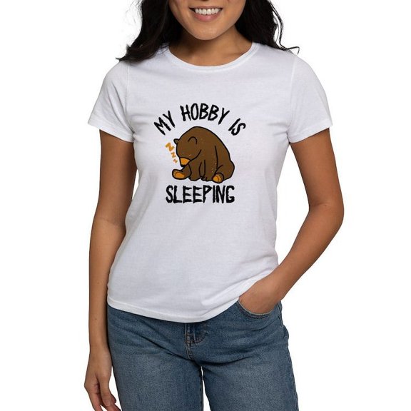 CafePress - My Hobby Is Sleeping Chill Grizzly Bear Women's Value T Shirt - Women's Classic T-Shirt