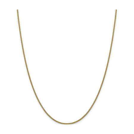 Designer 14K Yellow Gold 1.5Mm Hollow Round Box Chain (Length=16) (Width=1.5) Made In South Africa -Jewelry By Sweet Pea Creations