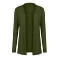 thumbnail image 5 of Olyvenn Womens Cardigan Wedding Blazer Set Long Sleeve Jackets Classic Solid Slim Fit Business Work Office Fashion V Neck Womens Suit Flowy Comfy Wrap Outwear Casual Army Green 12, 5 of 6