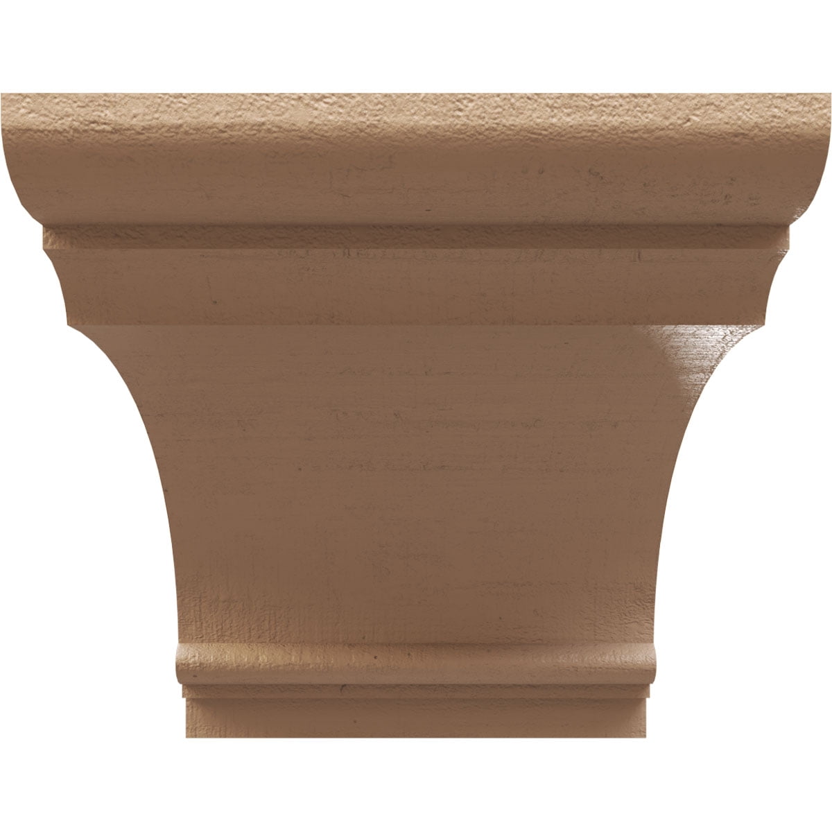 7"W x 14"D x 7"H Wide Hughes Rough Cedar Woodgrain TimberThane Corbel, Primed Tan