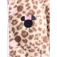 thumbnail image 2 of Disney Girls Minnie Mouse Cheetah Print Fleece Zip Up Jacket, Size 4-16, 2 of 3