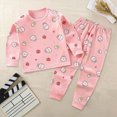 thumbnail image 2 of NOLDARES Infant Toddler Girl 2 Piece Winter Clothes Long Sleeve Soft Crewneck Tee and Joggers Outfits Clothing(Pink,5-6 Y), 2 of 4