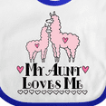 thumbnail image 4 of Inktastic Llama Aunt Loves Me Girls Girls Baby Bib, 4 of 4