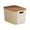 F, variant on Izexuh Plastic Storage Box with Lid and Stackable Design,Clear Body Organizer for Sundries Clothes and Small Household Items on Desktop and Shelves 10" x 14" x 5.3"