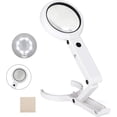 thumbnail image 1 of Jinsinto 3.5X 10X Standing Handheld Illuminated Magnifier with 8 LED Light, Reading Magnifier, Table Magnifier with Folding Stand, for Reading, Inspection, Soldering, Crafts, Repair, 1 of 5