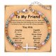 thumbnail image 1 of Pulsera TONY & SANDY Cruz Cristiana de Amistad Ajustable, 1 of 7