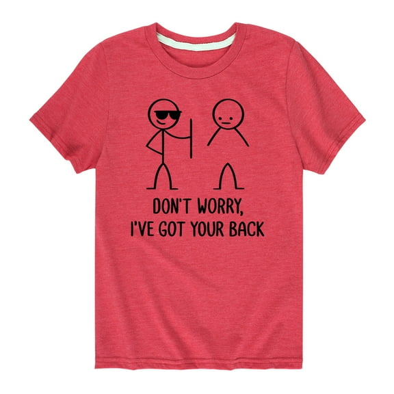 Instant Message - Don't Worry Ive Got Your Back - Toddler And Youth Short Sleeve Graphic T-Shirt