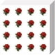 thumbnail image 1 of 128 pegatinas de rosas rojas (8 hojas), pequeñas flores, autoadhesivas, de plástico, impermeables, para decoración de plantas., 1 of 9