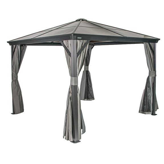 Sojag VERONA 10' x 10' Gazebo, Polycarbonate Roof & Mosquito Netting, Multiple Sizes