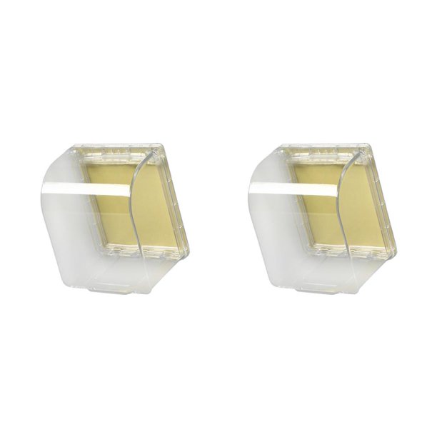 Methold Outlet Protective Cover Organizer for Kitchen Panel Plate Switch Power Blanco Transparente 2Conjunto