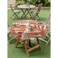 thumbnail image 5 of Outdoor Tablecloth with Umbrella Hole Zipper Terracotta Monstera Round Tablecloth 54" Waterproof Outside Table Cloth Palm Tree Leaf Boho Botanical Tropical Patio Table Cover Tablecloths for Picnic, 5 of 8
