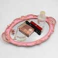 thumbnail image 4 of Vintage Mirror Small Wall Mirror Hanging Mirror 14.5 x 10 inchs Oval Pink, 4 of 5