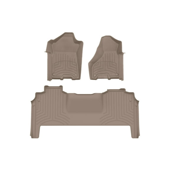 WeatherTech FloorLiner HP Custom Fit Floor Mats compatible with Ram Truck 2500/3500, Ram 2500/3500 - 1st & 2nd Row, Tan