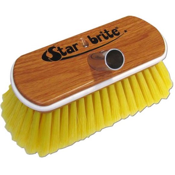 Star Brite Brosse de Lavage de Voiture 040170 Tête de Brosse Rectangulaire; Accessoire de Tête Seulement; Sans Connexion de Tuyau; Poils Doux Jaunes avec Tête en Bois Synthétique; Sans Distributeur de Savon; avec Étiquette Américaine