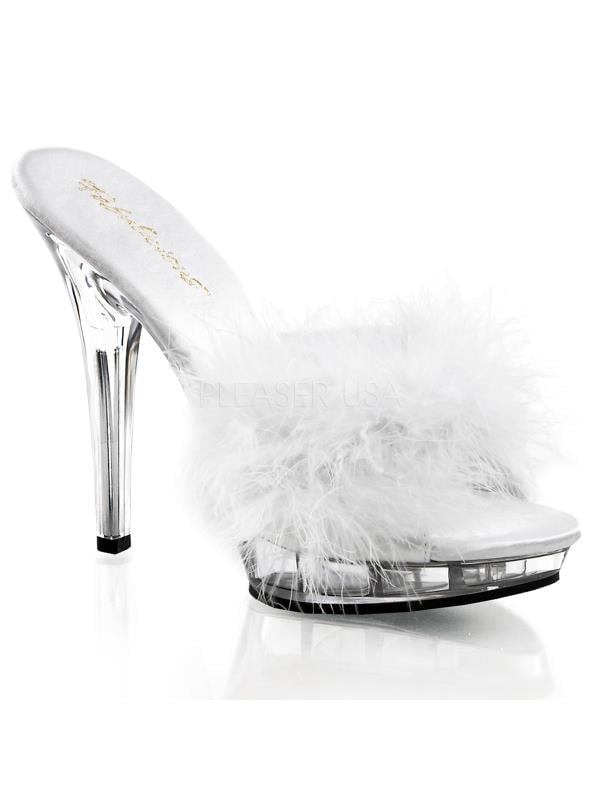 LIP101-8/W/C Fabulicious Shoes 5" Lip WHITE Size: 8 LIP101-8/W/C Fabulicious Shoes 5" Lip WHITE Size: 8