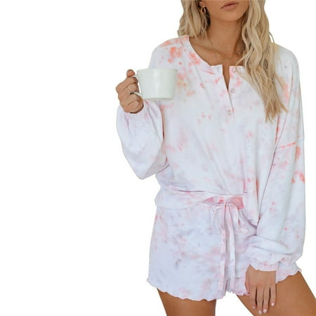 

Womens Pajama Sets Long Sleeve Sleepwear Pjs Sets Ladies 2 Piece Nightwear Loungewear