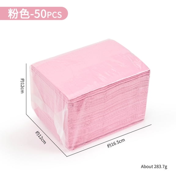 XmhyTop-A 50-Sheet Disposable Waterproof Nail Art Table Mat, 45x32cm Nail Tips Art Paper with PE Coating, Protective Workstation Mat for Nail Polish Glue,Pink