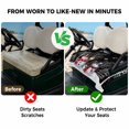 thumbnail image 4 of Golf Cart Seat Covers for 2 Seater,Black Christmas Microfiber Cart Seat Towel Blanket,Winter Snowman Xmas Tree Snowflake Absorbent Breathable Non Slip Bench Seats Protector for Golf Course 51"x31", 4 of 9