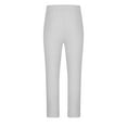 thumbnail image 4 of IROINNID Clearance Mens Cargo Pants Solid Color Sport Loose Pleated Small Legs Drawstring Solid Color Full Length Pants,White, 4 of 5