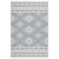 SAFAVIEH Prairie Michelle Geometric Area Rug, Blue/Grey, 5'3" x 7'6"