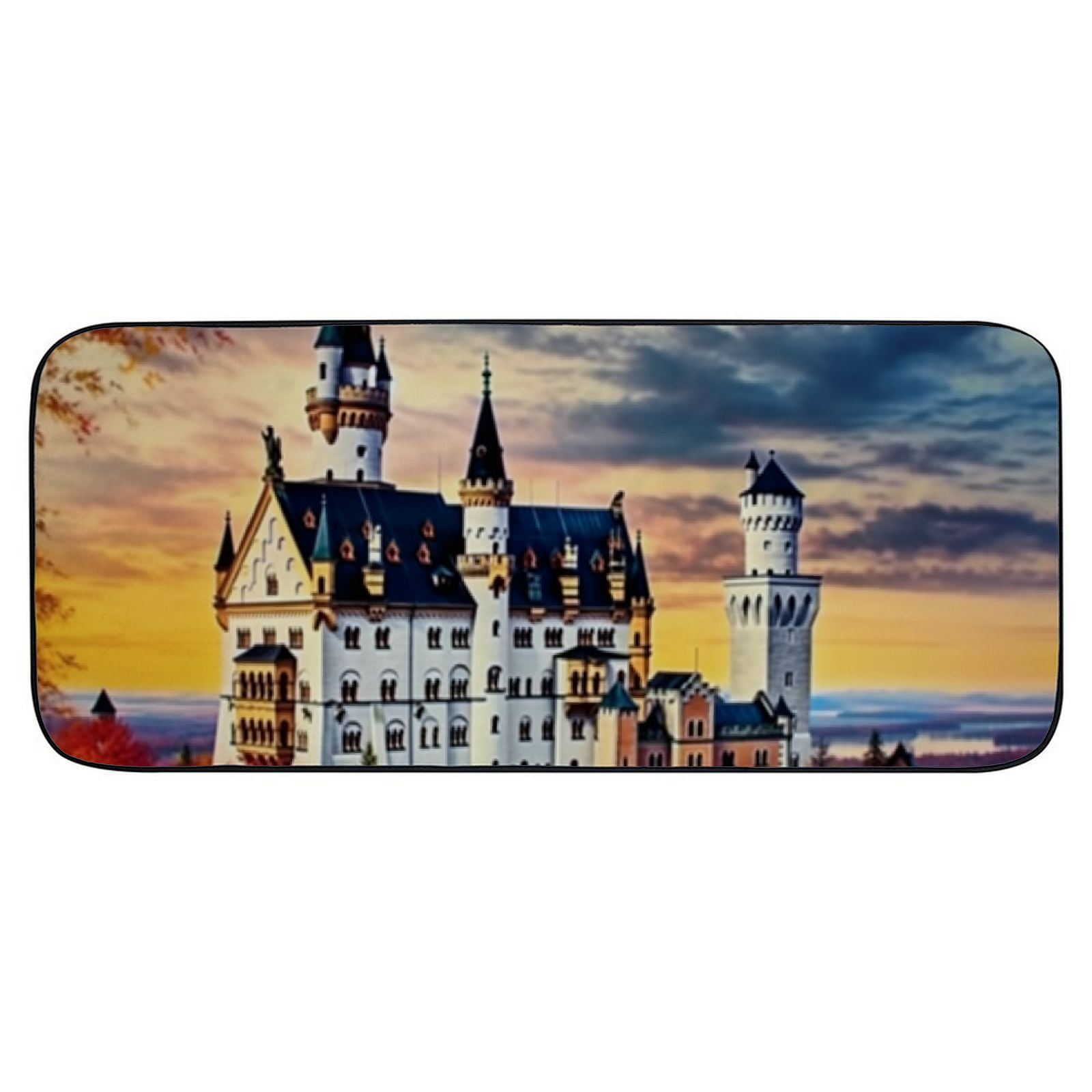 PHYHOO Castle Door Mats with Non-Slip Rubber Backing Mat for Indoor Outdoor Home Patios Garden Entrance Decor 19.68*47.24 in