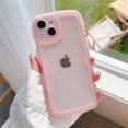 thumbnail image 1 of Fashion Shockproof Clear Phone Case For iPhone 11 12 13 14 Pro XS Max XR Transparent Curly Wave For iPhone 7 8Plus SE Back Cover, 1 of 7