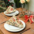 thumbnail image 6 of Iauyy Satin Napkins Set of 6- Cream Floral Baroque DIY Printing Decoration Cloth Napkin- Easy Care for Home/Party, 6 of 8