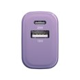 thumbnail image 6 of Powertek 20W USB-C + USB-A Wall Charger, Fast Charging Power Delivery Cube, Dual Port Compact Charger, Purple, 6 of 6
