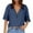 BU1, variant on Womens Plain Tshirts Ladies Casual V Neck Zip Half Sleeve Mesh Panel Loose Pullover Top Everyday BU2 XL