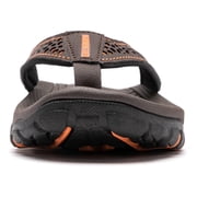 HOBIBEAR Mens Thong Sandals Arch Support Indoor and Outdoor Beach Flip Flop
