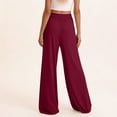 thumbnail image 5 of Besolor Womens Wide Leg Pants Elastic High Waisted Casual Loose Loungewear Workout Athletic Gym Yoga Trousers, 5 of 6