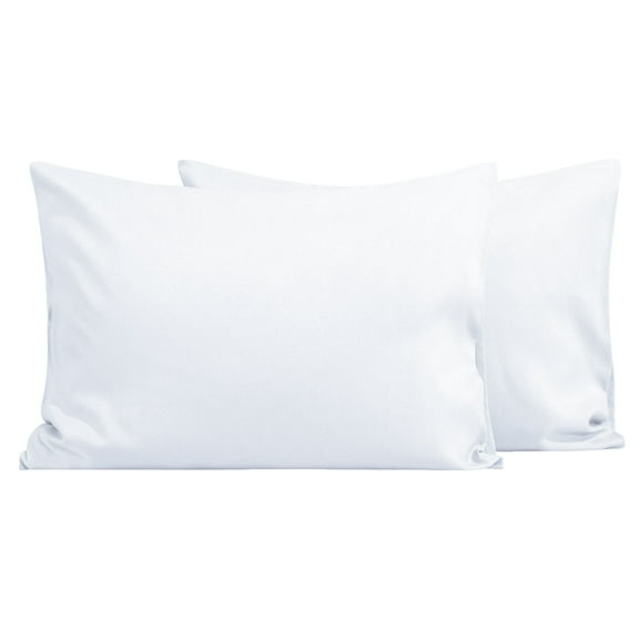 organictune 1800 Thread Count White Microfiber Pillowcases, 2 Count