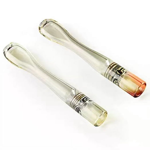 Boquilla de cristal para cigarrillos, juego de 5 unidades, tubo para fumar cigarrillos regular hecho a mano, boquilla para cigarrillos hecha a mano, ideal para enrollados