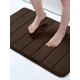 thumbnail image 1 of 1pc Minimalist Black Soft Slow Rebound Memory Foam, Water Absorbent And Anti-slip Bath Mat, Bathroom Mat, 1 of 3