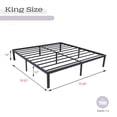 thumbnail image 6 of alazyhome 14 inch Metal Platform King Bed Frame with Heavy Duty Steel Slat Support, Black, 6 of 6