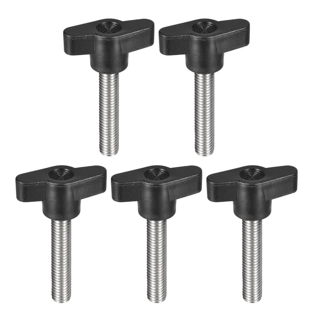 Unique Bargains 5Pack 304 Acier Inoxydable de Serrage Bouton de Vis en Forme de Pouce Vis M8 x 40mm