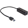 thumbnail image 2 of Hub USB Manhattan de 3 Puertos USB 2.0 y 1 puerto USB 3.0. Manhattan 163828, 2 of 4