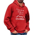 thumbnail image 2 of EchfiProm Mens Merry Christmas Hoodies Graphic with Pockets Pullover Hooded Xmas Red Sweatshirt for Men Ugly L, 2 of 4